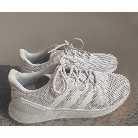 Adidas Questar Flow NXT Triple White Men Size 11.5 Sneaker Worn Twice Very Clean - Picture 2 of 6